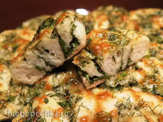 Чесночные рулетики с сыром, из лепёшечного теста