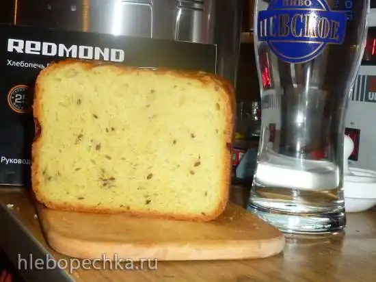 Redmond RBM-M1902. Хлеб кукурузный на берёзовом соке с сыром и семенем льна