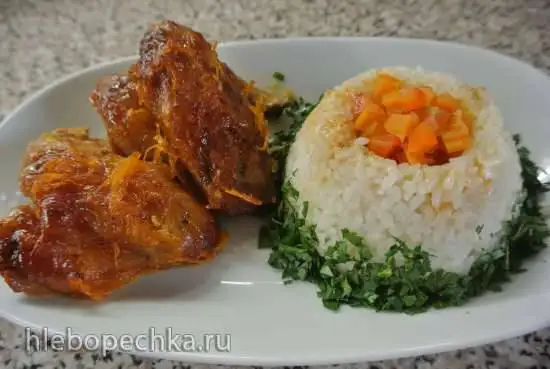 Куриные крылышки, запеченные под апельсиновым соусом