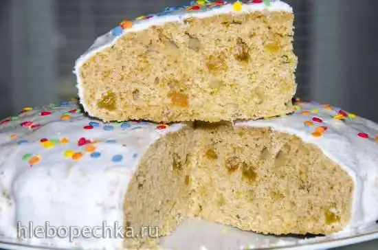 Пирог паровой медовый с орехами и изюмом