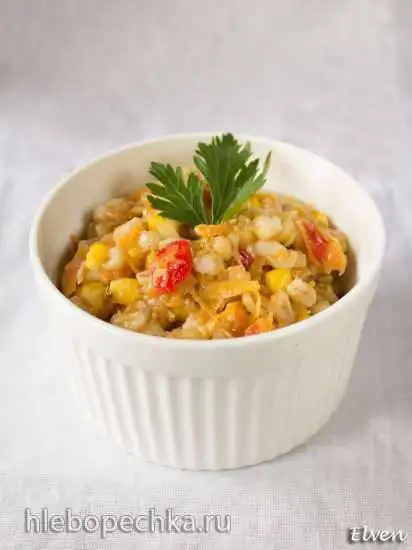 Каша перловая с кукурузой