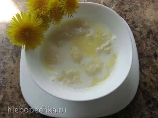 Суп молочный с клецками