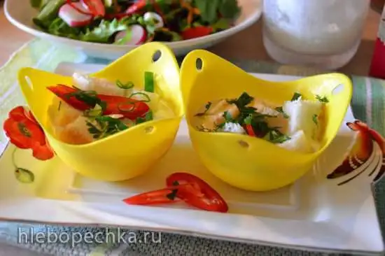 Яйца «кокот» в формочках (a la cocotte), на водяной бане