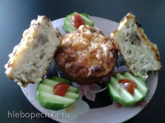 Маффины из курицы с грибами