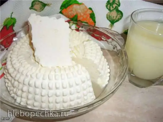 Домашний сыр натуральный мягкий на пепсиновой закваске