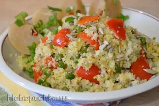 Кус-кус с овощами и семенами чиа