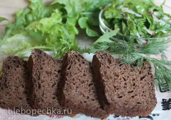 Хлеб ржано-кукурузный формовой на Жидких Дрожжах с клетчаткой из Иван-чая