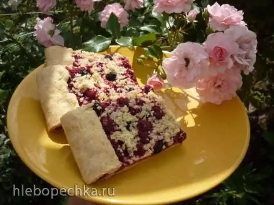 Ягодный пирог с малиной