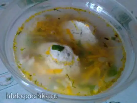 Суп с куриными фрикадельками «Нарядный»