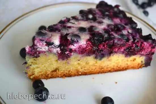 Пирог с черникой