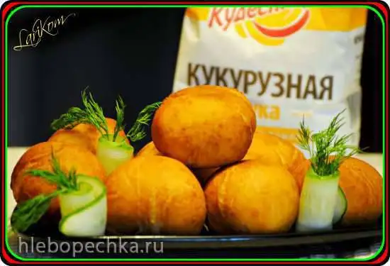 Пончики кукурузные с брынзой и оливками