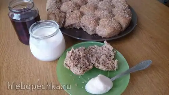 Порционный цельнозерновой хлебушек на сметане с льняной мукой
