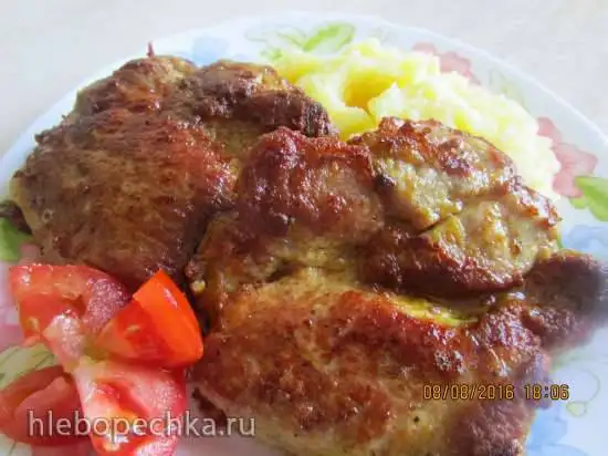 Мясо в яичной заливке