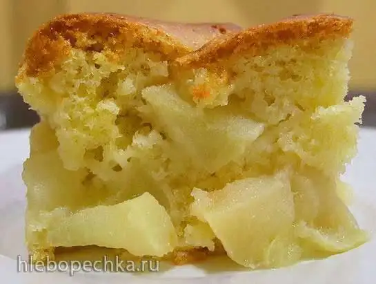 Масляный бисквит с яблоками (вариации шарлотки)