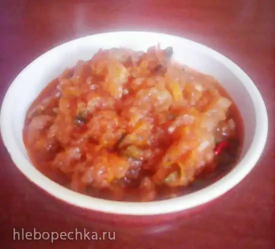 Аджика/закуска из кабачков и яблок