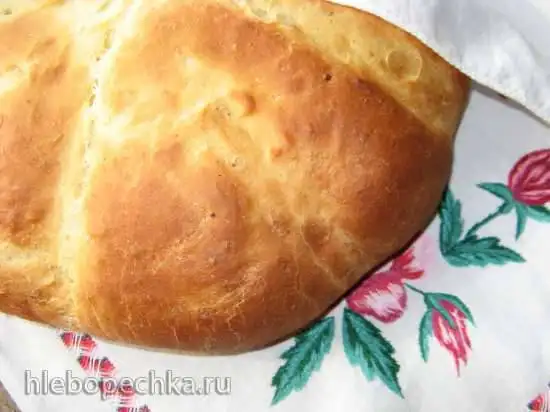 Пшеничный хлеб на манной каше и твороге