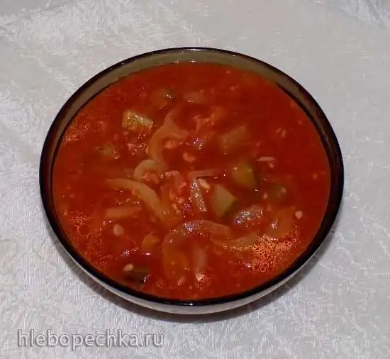 Кабачки в томате с чесноком