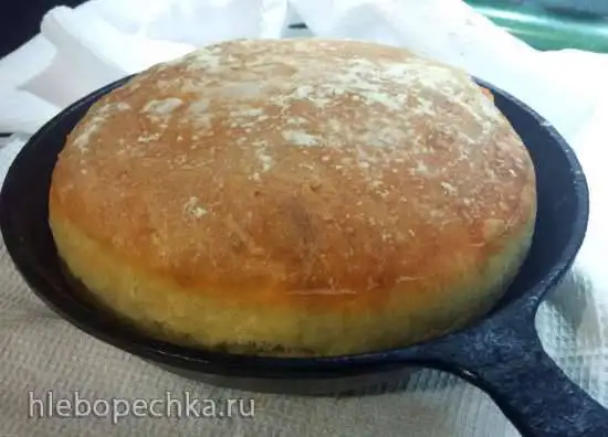 Быстрый пшеничный хлеб без замеса