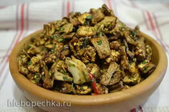Сушеные баклажаны кусочками, в сухом маринаде