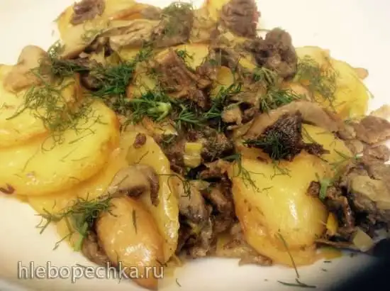Картошка с грибами и скоблянкой