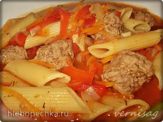 Мясные шарики с рожками (в мультиварке Toshiba RS-18NMFR)