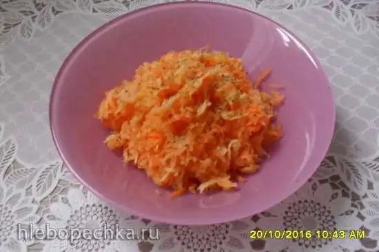 Пикантный салат из брюквы с морковью