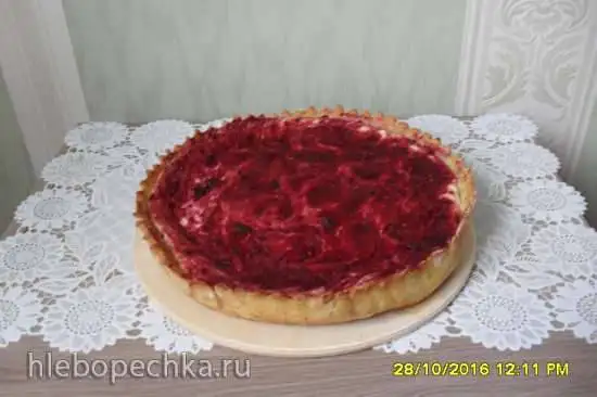 Диетический сливовый пирог-чизкейк