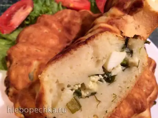 Кекс-пирог с луком и яйцом (Кексница GFW-025 Keks Express)