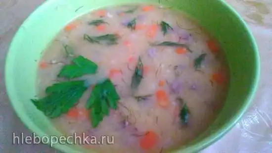 Гороховый суп с куриными сердечками в мультиварке Филипс 3060