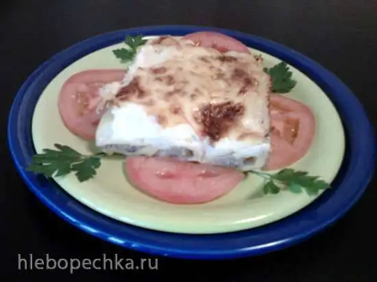 Домашние каннеллони с фаршем и грибами