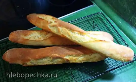 Багеты американские без замеса (2,5 часа)
