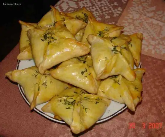 Пирожки «Конвертики с копченой рыбой»