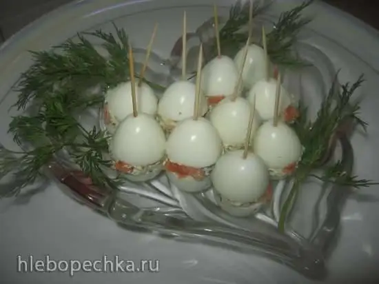 Перепелиные яйца фаршированные