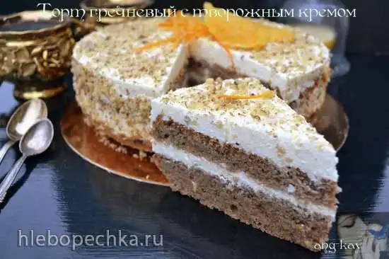 Гречневый торт с творожным кремом