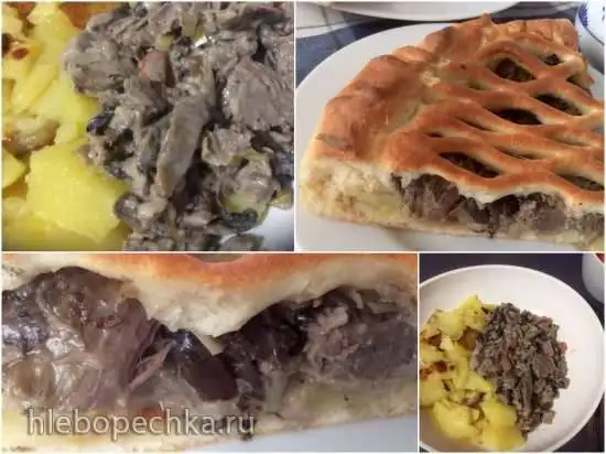 Куриные желудочки с грибами и сыром - два блюда