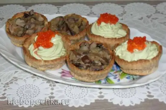 Тарталетки цельнозерновые с разными наполнителями