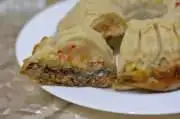 Картофельный пирог с мясом и грибами к праздничному столу
