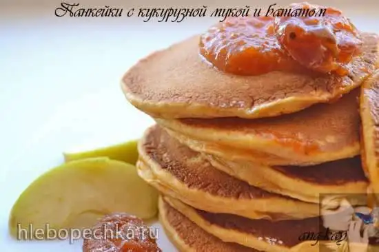 Панкейки с кукурузной мукой и бататом