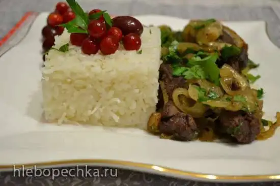 Печень куриная под луком (оригинальный рецепт)