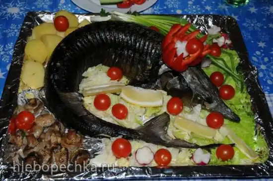 Осетрина целиком в духовке