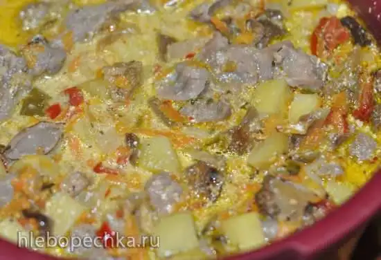 Куриные «пупочки» с овощами в ТапперКуке (скороварке для СВЧ)