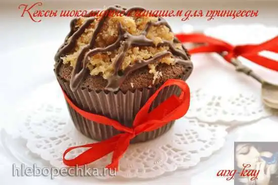 Кексы шоколадные с ганашем для принцессы