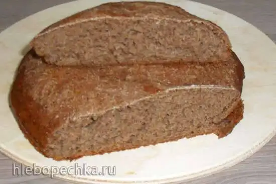 Цельнозерновой ржано-пшеничный хлеб с солодом (без замеса)