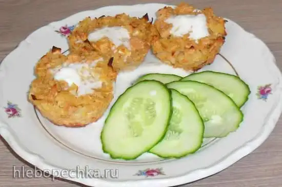 Маффины из капусты и куриной грудки