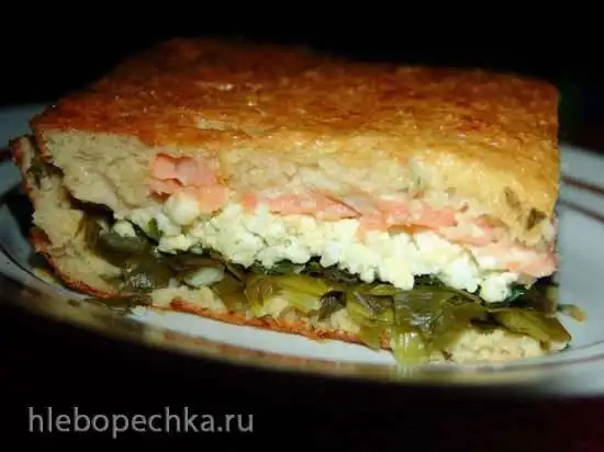 Пирог с луком и семгой (атака и все остальные этапы диеты Дюкана )