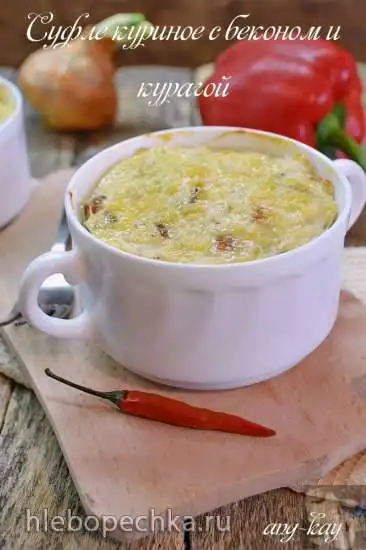 Суфле куриное с беконом и курагой