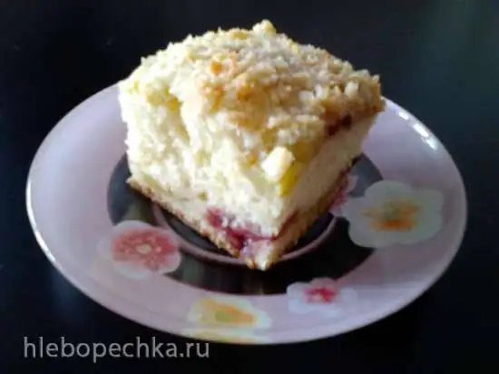 Пирог с киви и клубникой