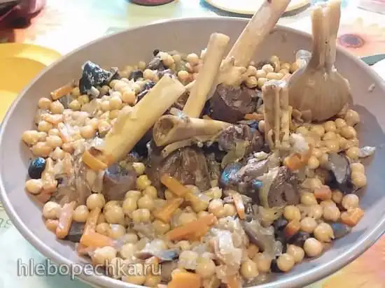 Бараньи голени, тушеные с нутом в скороварке Moulinex Cook4Me