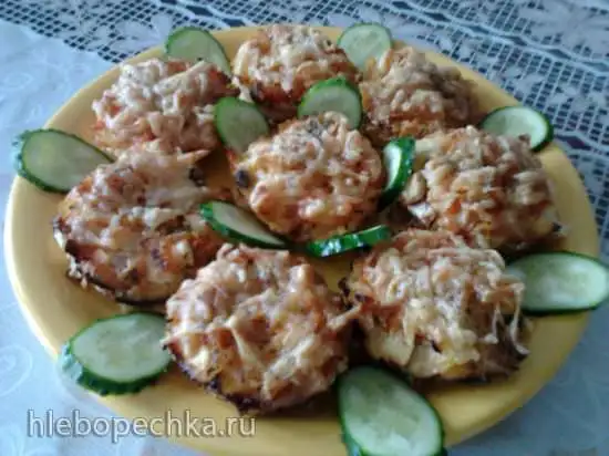 Рыбные мини-запеканки под овощной шубкой
