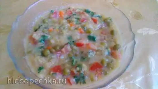 Гороховый суп без соли в медленноварке